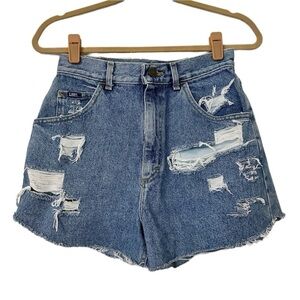 Vintage Lee Hand Done Cutoff Distressed Jean Shorts